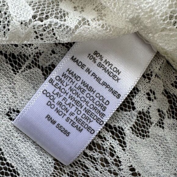 90s Y2k Express Floral Mesh Lace Top Romantic Ethereal Coquette Fairy Size Small - Picture 5 of 5